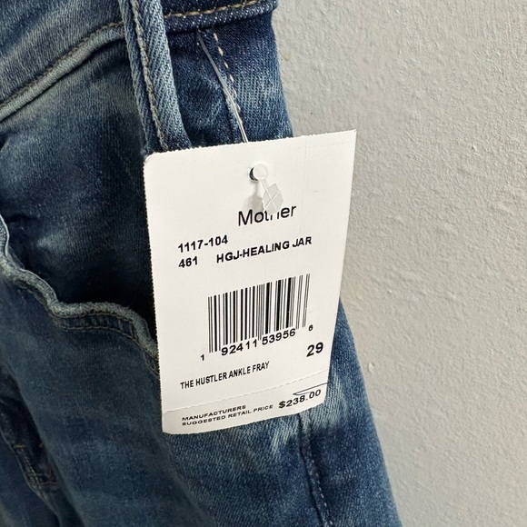 NWT MOTHER DENIM the hustler ankle fray jeans size 29 - Picture 7 of 8